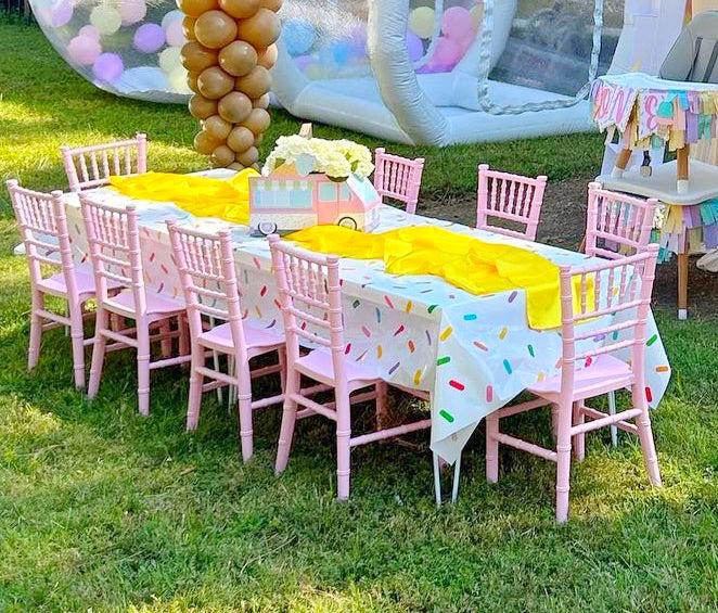 Children's Table and 10 Chiavari Chairs